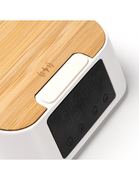 Ventilador de escritorio con funcion de reloj y cargador Inalámbrico - FUYI