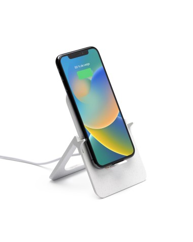 Carregador sense fil de Bambú... Carregador sense fil de Bambú...