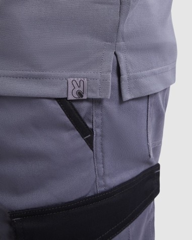 Short-sleeved polo shirt in mixed...