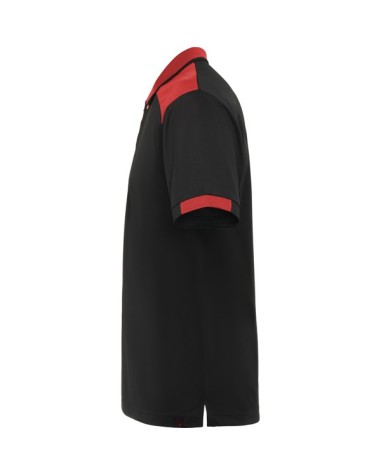 Short-sleeved polo shirt in mixed...