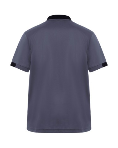 Short-sleeved polo shirt in mixed...