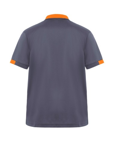 Short-sleeved polo shirt in mixed...