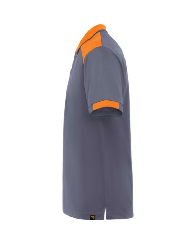 Short-sleeved polo shirt in mixed...