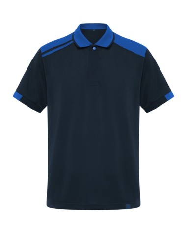 Short-sleeved polo shirt in mixed...