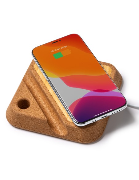 Carregador Sense fil de Bambú i Suro Personalitzable - BRIAN