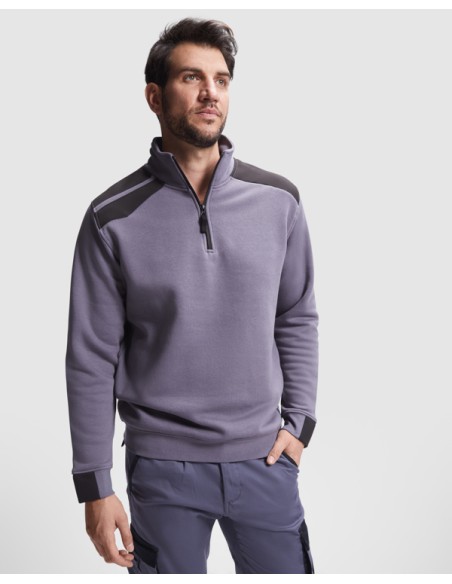 Sudadera media cremallera en colores combinados 280g/m²   - MAVERICK ROLY