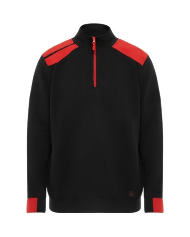 Sweat-shirt demi-zip en coloris...