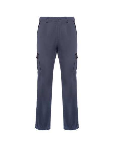 pantalones de trabajo de color gris y detalles