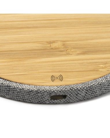 Bamboo Wireless Charger with RPET... Bamboo Wireless Charger with RPET...