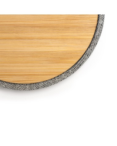 Bamboo Wireless Charger with RPET... Bamboo Wireless Charger with RPET...