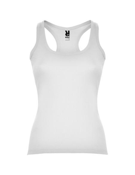 Camiseta de tirantes entallada mujer 100% algodón canalé 220g/m²  - CAROLINA ROLY