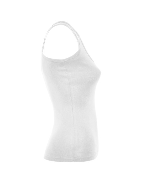 Camiseta de tirantes entallada mujer 100% algodón canalé 220g/m²  - CAROLINA ROLY