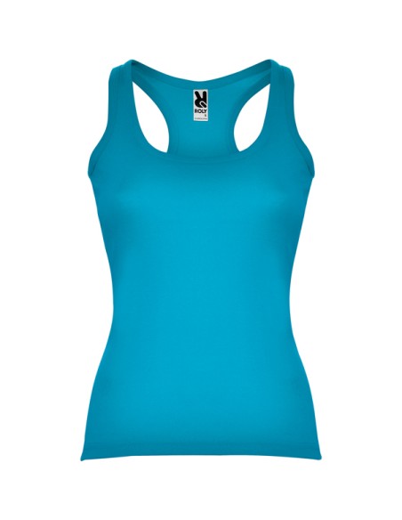 Camiseta de tirantes entallada mujer 100% algodón canalé 220g/m²  - CAROLINA ROLY