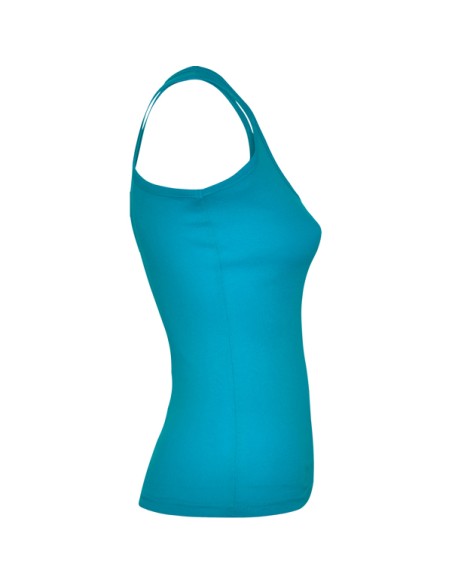 Women's fitted tank top made of 100% cotton, ribbed, 220 g/m² - Carolina Roly