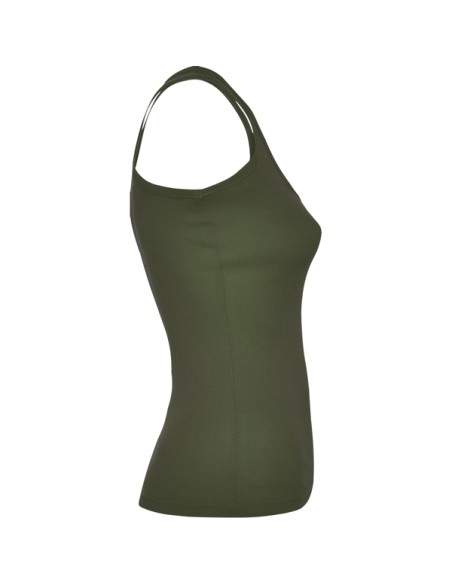 Women's fitted tank top made of 100% cotton, ribbed, 220 g/m² - Carolina Roly