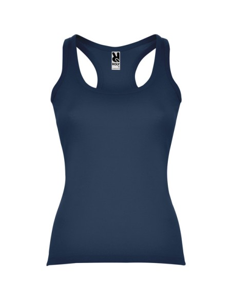 Débardeur femme ajusté 100 % coton, côtelé, 220 g/m² - Carolina Roly