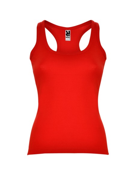 Women's fitted tank top made of 100% cotton, ribbed, 220 g/m² - Carolina Roly