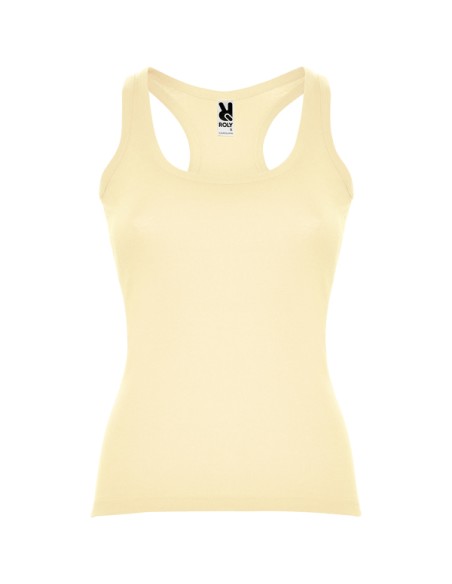 Camiseta de tirantes entallada mujer 100% algodón canalé 220g/m²  - CAROLINA ROLY