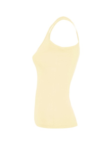 Women's fitted tank top made of 100% cotton, ribbed, 220 g/m² - Carolina Roly