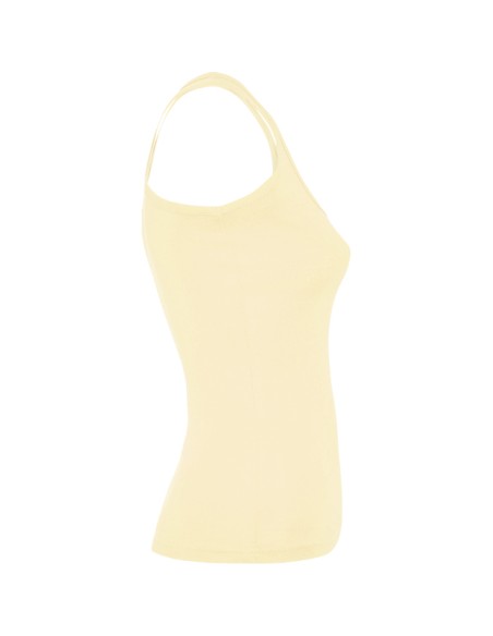 Women's fitted tank top made of 100% cotton, ribbed, 220 g/m² - Carolina Roly