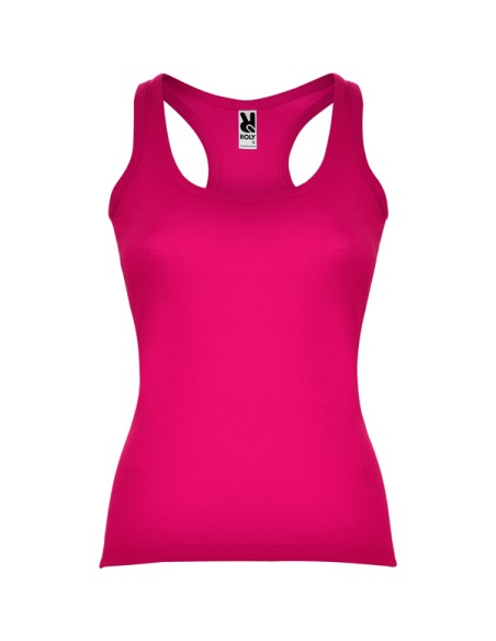 Camiseta de tirantes entallada mujer 100% algodón canalé 220g/m²  - CAROLINA ROLY