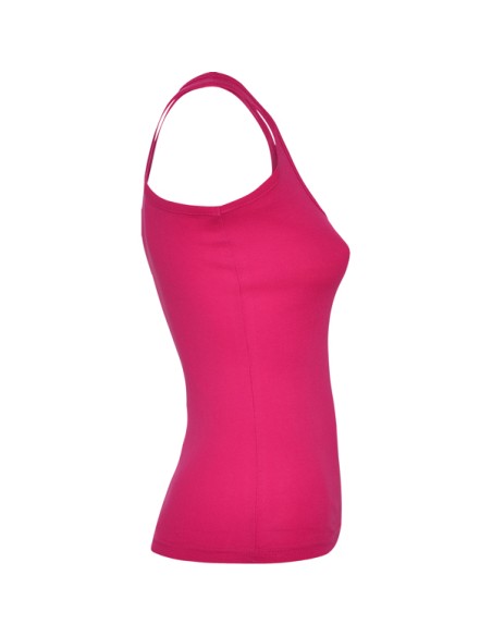 Women's fitted tank top made of 100% cotton, ribbed, 220 g/m² - Carolina Roly