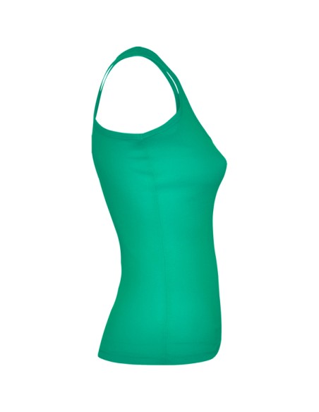 Débardeur femme ajusté 100 % coton, côtelé, 220 g/m² - Carolina Roly