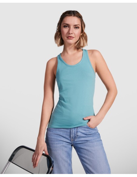 Women's fitted tank top made of 100% cotton, 160g/m². Adult and junior sizes - BRENDA ROLY