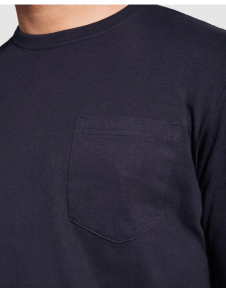 T-shirt manches longues avec poche, 100 % coton, 165 g/m² - Shiba Roly