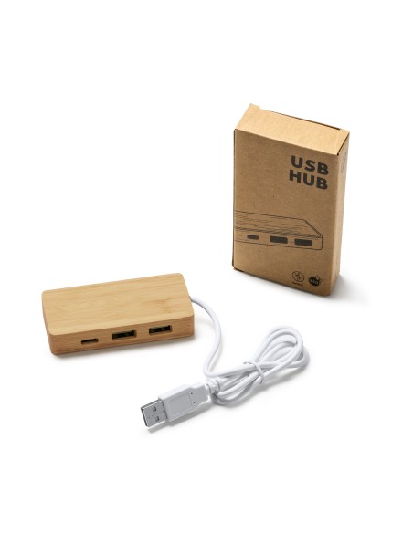 Port USB en bambou personnalisable - NEPTUNE