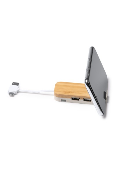 Customizable USB Charging Port with Bamboo and Wheat Fiber Holder - KRUSE