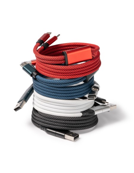 Assorted colors of USB and Type-C cables customizable with your logo Assorted colors of USB and Type-C cables customizable with your logo