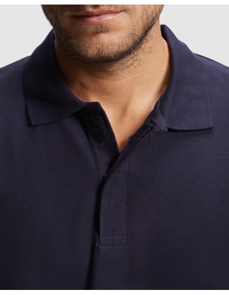 Polo de algodón con cuello cierre velcro 200g/m²   - ROVER ROLY