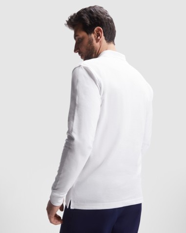 Polo manches longues en coton avec...