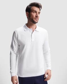 Long-sleeved cotton polo...