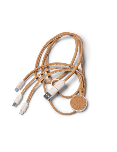 5-in-1 Charger Cable with Customizable Cork Design - Metrik