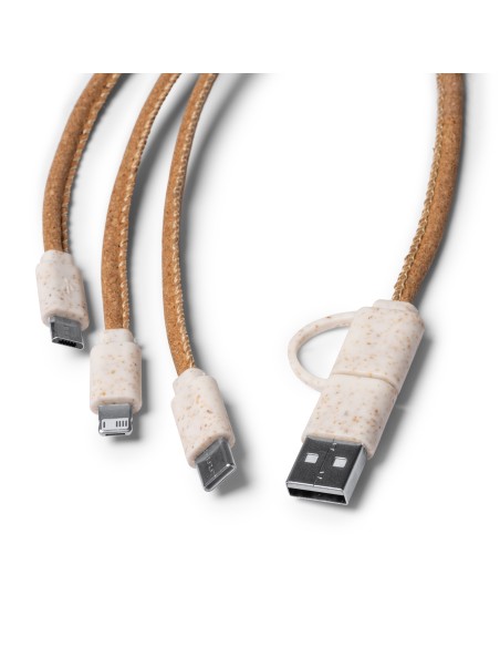 5-in-1 Charger Cable with Customizable Cork Design - Metrik
