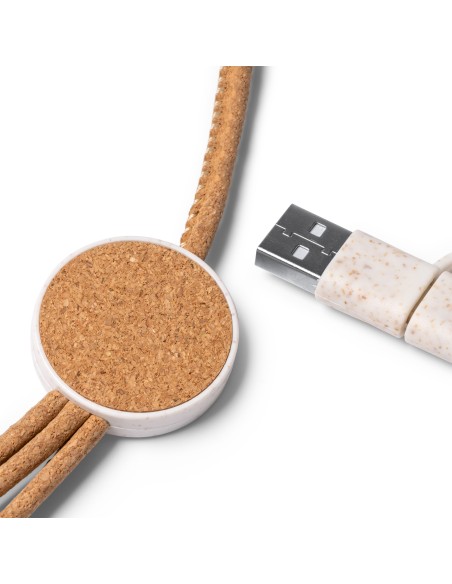 5-in-1 Charger Cable with Customizable Cork Design - Metrik