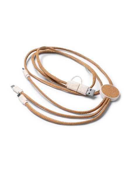 5-in-1 Charger Cable with Customizable Cork Design - Metrik