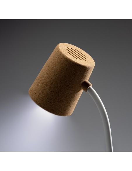 Lampe en liège et ABS avec haut-parleur inclus - DRAVIS