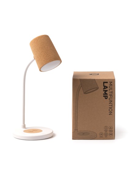 Cork and ABS lamp with speaker included - DRAVIS