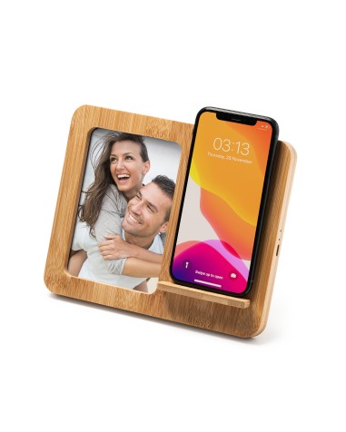 Wireless Charger with Bamboo Photo...