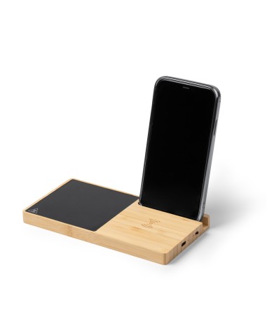 Bamboo Cup Warmer with Wireless Fast... Bamboo Cup Warmer with Wireless Fast...