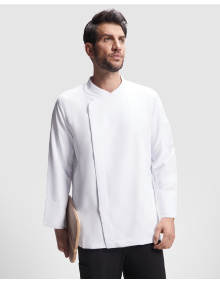 Chef's jacket customizable with your logo. Promoregals hospitality uniforms Chef's jacket customizable with your logo. Promoregals hospitality uniforms