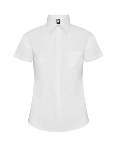 Customizable white polyester and cotton women's corporate shirt Customizable white polyester and cotton women's corporate shirt
