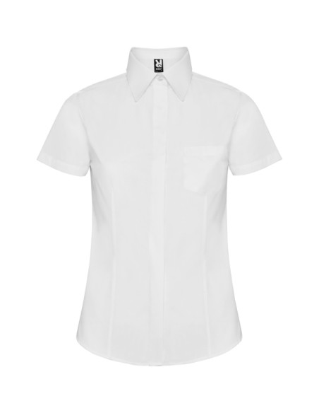 Chemise d'entreprise femme blanche personnalisable en polyester et coton Chemise d'entreprise femme blanche personnalisable en polyester et coton