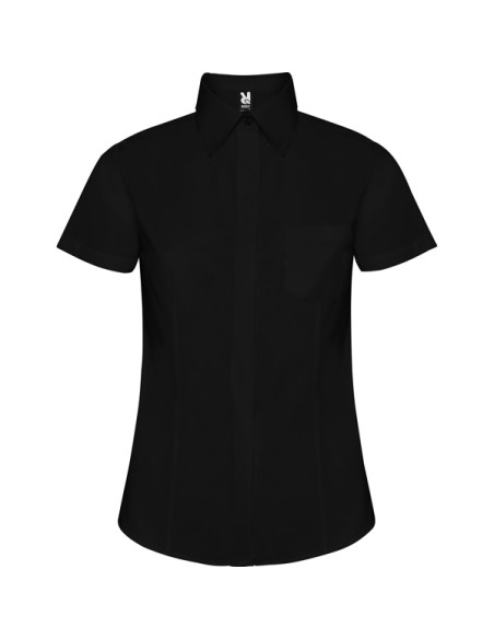 Chemise de travail noire avec taille femme, à personnaliser pour les uniformes Chemise de travail noire avec taille femme, à personnaliser pour les uniformes