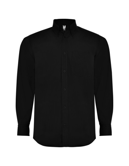 camisa de hombre manga larga de color negro, ideal para uniformes de trabajo personalizados modelo AIFOS L/S