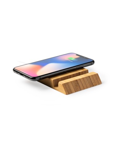 Bamboo Wireless Charger with Phone... Bamboo Wireless Charger with Phone...
