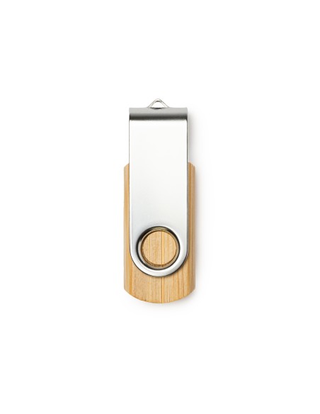USB Flash Drive - 16GB - Metal Clip and Bamboo Casing - ULDON